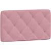 vidaXL Cuscino Testiera Rosa 80 cm in Velluto