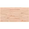 vidaXL Piano Bagno 100x50x4 cm in Legno Massello di Faggio