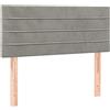 vidaXL Testiera Grigio Chiaro 100x5x78/88 cm in Velluto