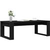 vidaXL Tavolino da salotto Rovere Nero 102 x 50 x 35 cm | Aspetto classico, perfetto per ogni soggiorno, Il rovere massello resiste a qualsiasi utilizzo,