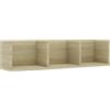 vidaXL Scaffale Porta CD a Parete Rovere Sonoma 75x18x18 cm Truciolato