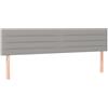 vidaXL Testiera Grigio Chiaro 180x5x78/88 cm in Tessuto