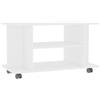 vidaXL Tv-meubel met wieltjes 80x40x45 cm bewerkt hout wit
