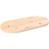 vidaXL Tafelblad 60x30x2,5 cm massief grenenhout ovaal