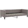 vidaXL Letto da Giorno Tortora 80x200 cm in Tessuto, Divano Letto Singolo, Divano Letto in Tessuto, Letto per Ospiti