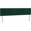 vidaXL Testiera Verde Scuro 160x5x78/88 cm in Velluto