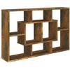 vidaXL Mensola a Muro Rovere Fumo 85x16x52,5 cm in Legno Multistrato
