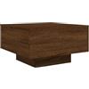 vidaXL Tavolino da Soggiorno con Luci LED Rovere Marrone 55x55x31 cm