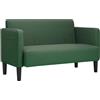vidaXL Loveseat bank 109 cm corduroy stof donkergroen