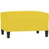 vidaXL Poggiapiedi Giallo Chiaro 70x55x41 cm in Tessuto