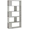 vidaXL Libreria/Divisorio Scaffali Versatile Decorativa Arredo Casa Separè Mensole Libri Espositore Grigio Cemento 80x24x159 cm in Legno Ingegnerizzato