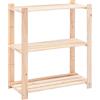 vidaXL Opbergrek 3-laags 80x38x90 cm massief grenenhout 150 kg