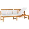 vidaxL Dagbed met crèmekleurig kussen 200x60x75 cm massief acaciahout