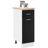 vidaXL Armadio pensile Rovere Nero 30 x 46 x 81,5 cm Legno multistrato, Armadio da cucina moderno, design rettangolare, ampio spazio, materiali resistenti, stile contemporaneo, per l'organizzazione in