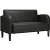 vidaXL Loveseat bank 110 cm kunstleer zwart