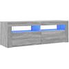 vidaXL Mobile Porta TV con Luci LED Grigio Sonoma 120x35x40 cmcm