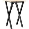 vidaXL Eettafel X-frame 50x50x75 cm massief grenenhout en staal