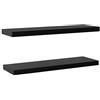 vidaXL Mensole a Muro Galleggianti 2 pz Nere 120x20x3,8 cm