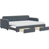 vidaXL Divano Letto Estraibile Cassetti Grigio Scuro 80x200cm Velluto