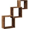 vidaXL Mensole Cubo Parete Legno Antico 68x15x68 cm Legno Multistrato