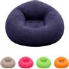 Chingcoo Poltrona gonfiabile Lazy Air con superficie floccata, Bean Bag, divano ad aria rotonda, con pompa a piedi, super morbido e lavabile, poltrona singola per soggiorno, camera da letto e