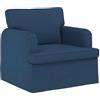 vidaXL Divano Blu 84 x 80 x 85 cm Tessuto