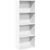 vidaXL Libreria Bianca 60x30x152 cm in Legno Multistrato