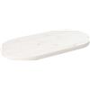 vidaXL Tafelblad ovaal 80x40x2,5 cm massief grenenhout wit