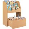 COSTWAY Libreria Montessoriana per Bambini Cassetto Portagiochi su Ruote (Naturale)