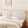 ZCXRYFL Imbottito Copri testiera/cuscino testiera per letto matrimoniale singolo, lavabile spessa Cuscini Schienale Copri Testata Letto copertura protettiva antipolvere(With headboard-180x60x6cm,Bianco)