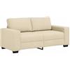 vidaXL Divano a 2 Posti Crema 180x77x82 cm in Tessuto