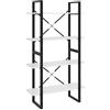 vidaXL Libreria a 4 Ripiani Bianca 80x30x140 cm in Legno Multistrato