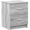 vidaXL Comodino con 2 Cassetti Grigio Sonoma 40x36x50 cm