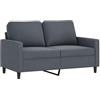 vidaXL Tweezitsbank 120 cm fluweel donkergrijs