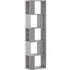 vidaXL Boekenkast 5-laags 45x23,5x162,5 cm bewerkt hout grijs sonoma