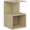 vidaXL Comodino Rovere Sonoma 35x35x55 cm in Legno Multistrato