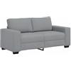 vidaXL Divano a 2 Posti Grigio Chiaro 180x77x82 cm in Tessuto