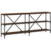 vidaXL Tavolo Consolle Rovere Marrone 180x30x75 cm Multistrato e Ferro