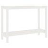 vidaXL Tavolo Consolle Bianco 110x40x80 cm in Legno Massello di Pino