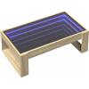 vidaXL Salontafel met Infinity LED 90x53x30 cm sonoma eikenkleurig