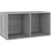 vidaXL Contenitore Vinili Grigio Sonoma 71x34x36 cm Legno Multistrato