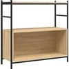 vidaXL Libreria Rovere Sonoma 80x30x78,5 cm Legno Multistrato e Ferro