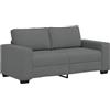 vidaXL Divano a 2 Posti Grigio Scuro 180x77x82 cm in Tessuto