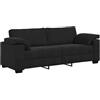 vidaXL 3-zitsbank 220x77x82 cm fluweel zwart