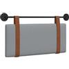 vidaXL Hangend hoofdbord Lichtgrijs Antiek PU