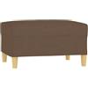 vidaXL Poggiapiedi Marrone 70x55x41 cm in Tessuto