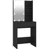vidaXL Toeletta con LED Nero 60x40x140 cm
