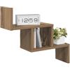 vidaXL Wandplank Artisanaal eiken 48 x 15 x 42 cm Bewerkt hout
