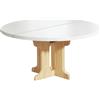 ANAUU Tavolo da pranzo rotondo allungabile 90-120 cm, moderno per 2-8 persone, tavolo da cucina ovale con robusto telaio a colonna, salvaspazio, per cucina e sala da pranzo (bianco)