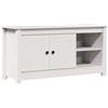 vidaXL Tv-meubel 103x36,5x52 cm massief grenenhout wit